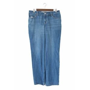 Hollister Low Rise Loose Jeans 12R W31 32x30 Blue Wide Leg Baggy Y2K Denim